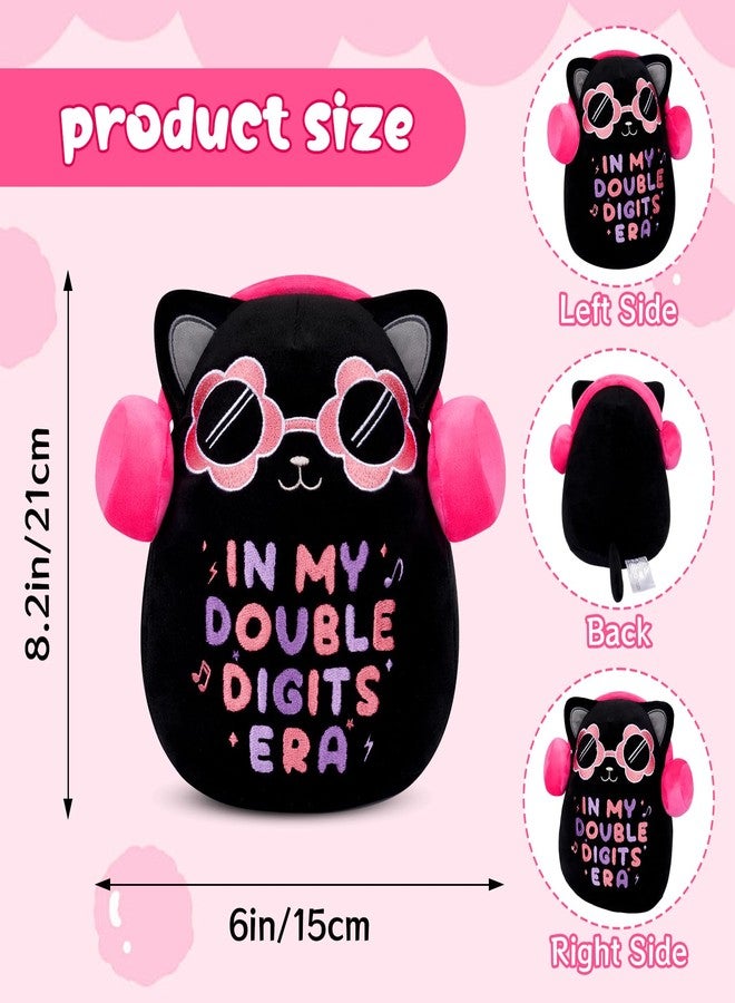 LSYDCARM 10th Birthday Gifts Black Cat Plush - Black Cat Stuffed Animal in My Double Digits Era Birthday Girl Plush, 10 Year Old Girl Gift Stuffed Kawaii Cat Plushies Pillow - Image 4